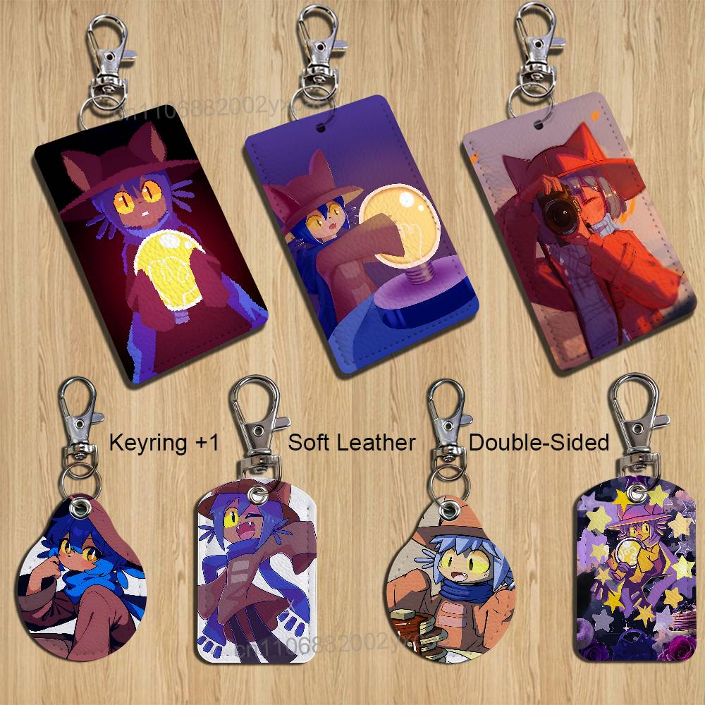Leatherwork Keychain - cute Niko game OneShot Holder For