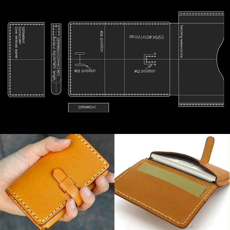 Leatherwork Patterns - YOMDID 4pcs Acrylic Mold Wallet Making