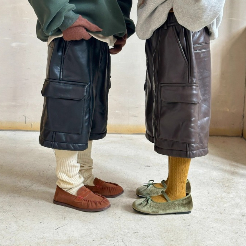 Leather Work For Kids - 2026 Winter New Korean Children's Soft