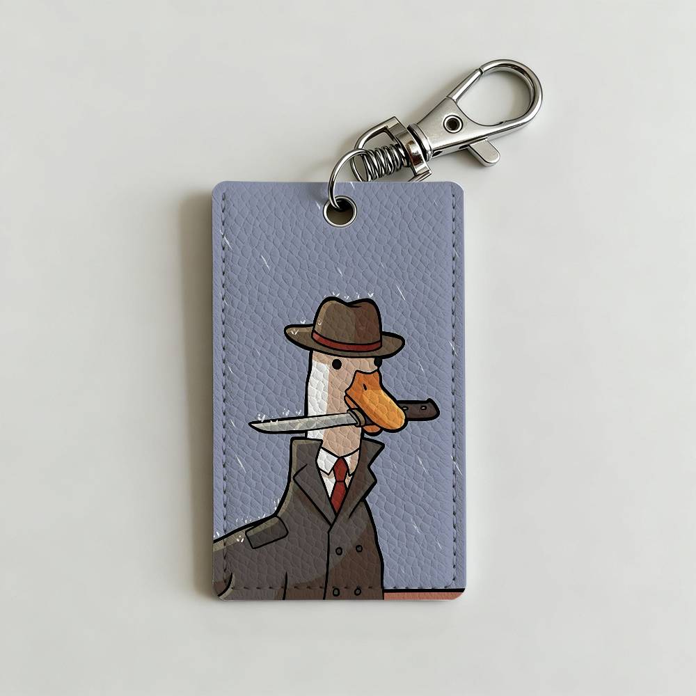Cartoon Cute Goose Duck Badge  - Leatherwork Keychain review and price