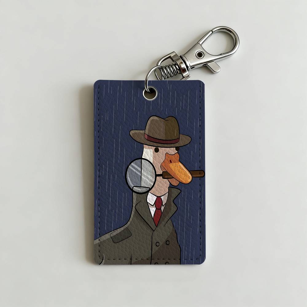 Cartoon Cute Goose Duck Badge  - Leatherwork Keychain review and price