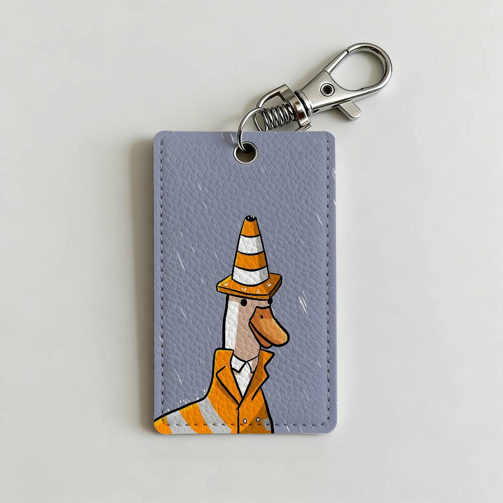 Cartoon Cute Goose Duck Badge  - Leatherwork Keychain review and price
