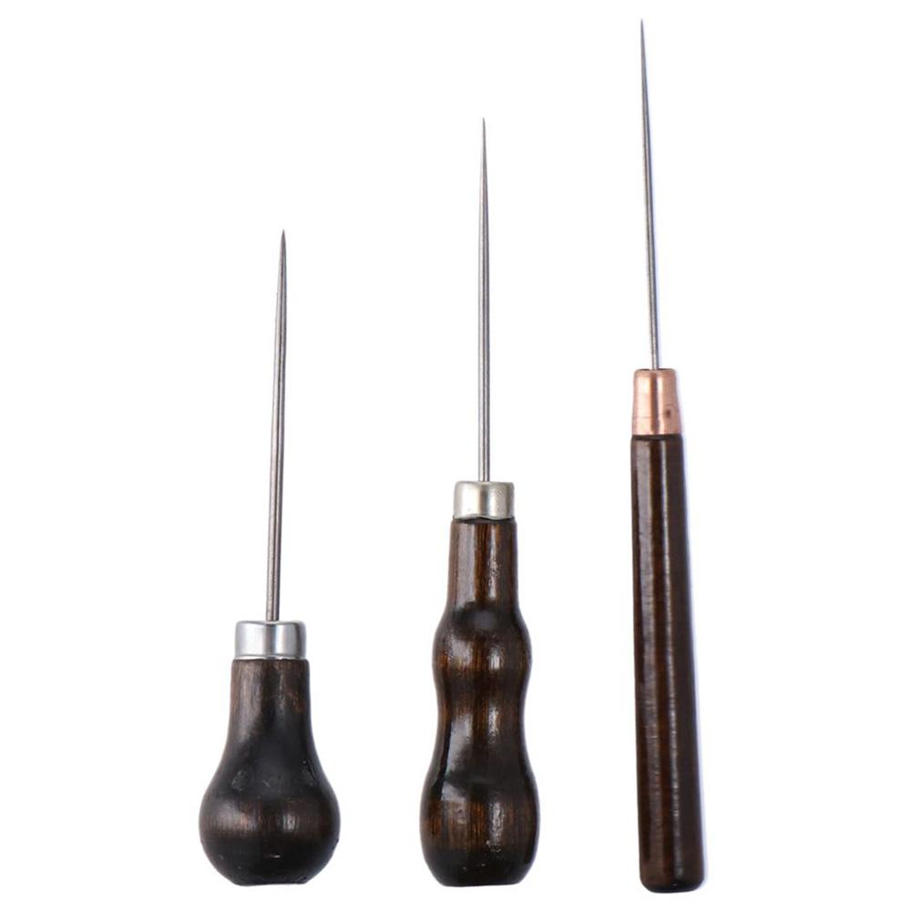3Pcs Wooden Handle Scratch Awl - Leatherworking Equipment review and price