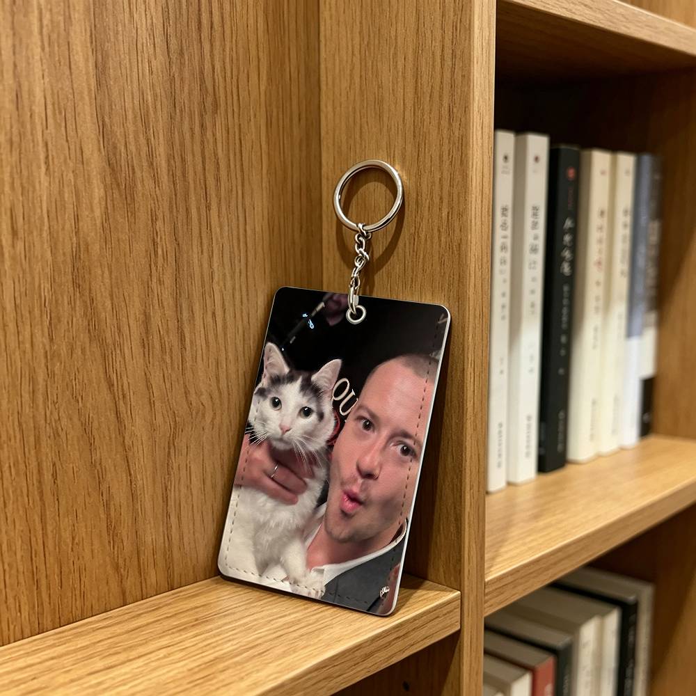 actor J-Joseph Quinn Cat Badge - Leatherwork Keychain review and price