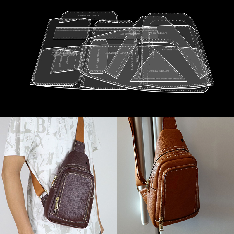 1Set Men Chest Bag Stencils Ac - Leatherwork Patterns review and price