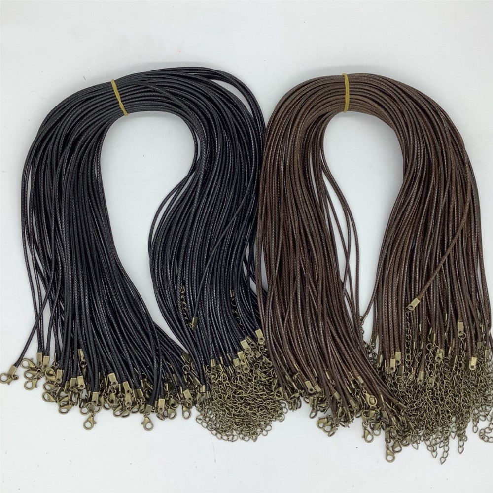 20pcs 45cm Brown Waxed Necklac - Leatherwork Beginner review and price