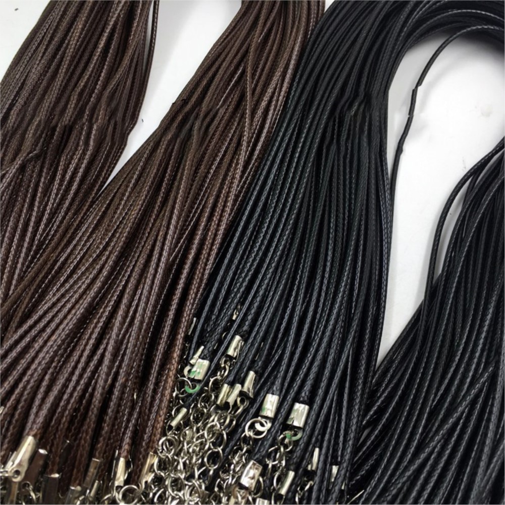 20pcs 45cm Brown Waxed Necklac - Leatherwork Beginner review and price
