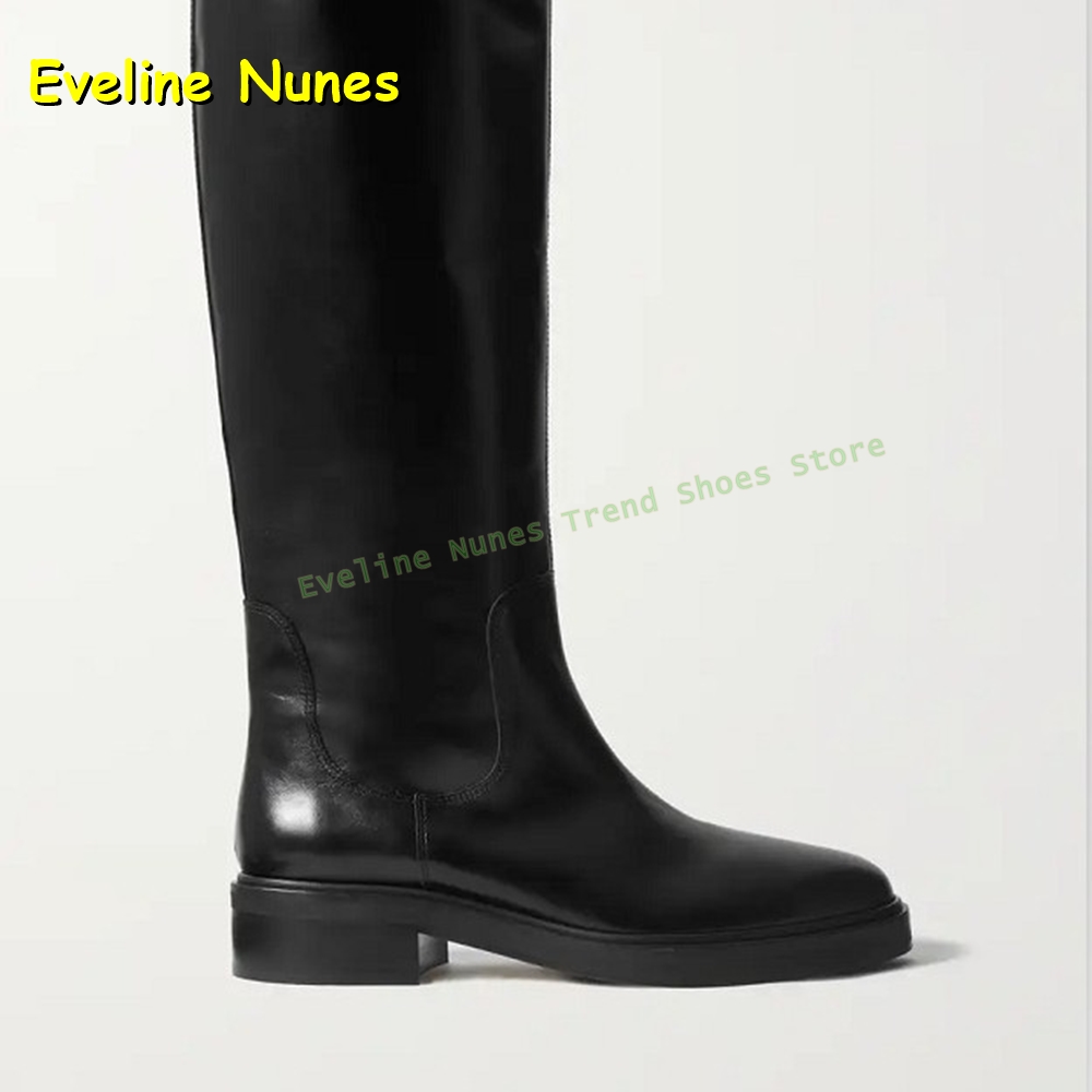 Black Leather Knee High Riding - Leather Work Women Shoes review and price