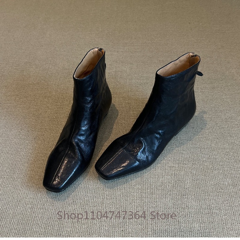 Sheepskin Retro French Square  - Leather Work Women Shoes review and price