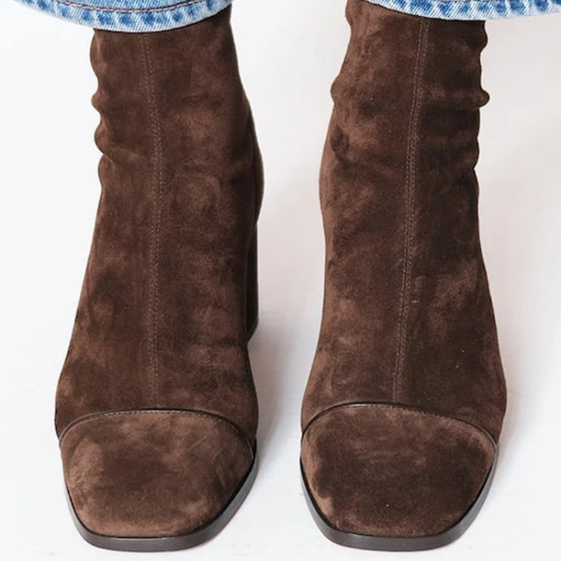 Suede Leather Women's Boots Po - Leather Work Women Shoes review and price