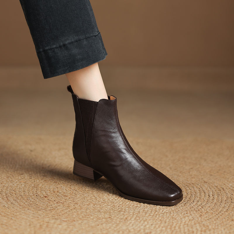 NEW Autumn Women Boots Genuine - Leather Work Women Shoes review and price