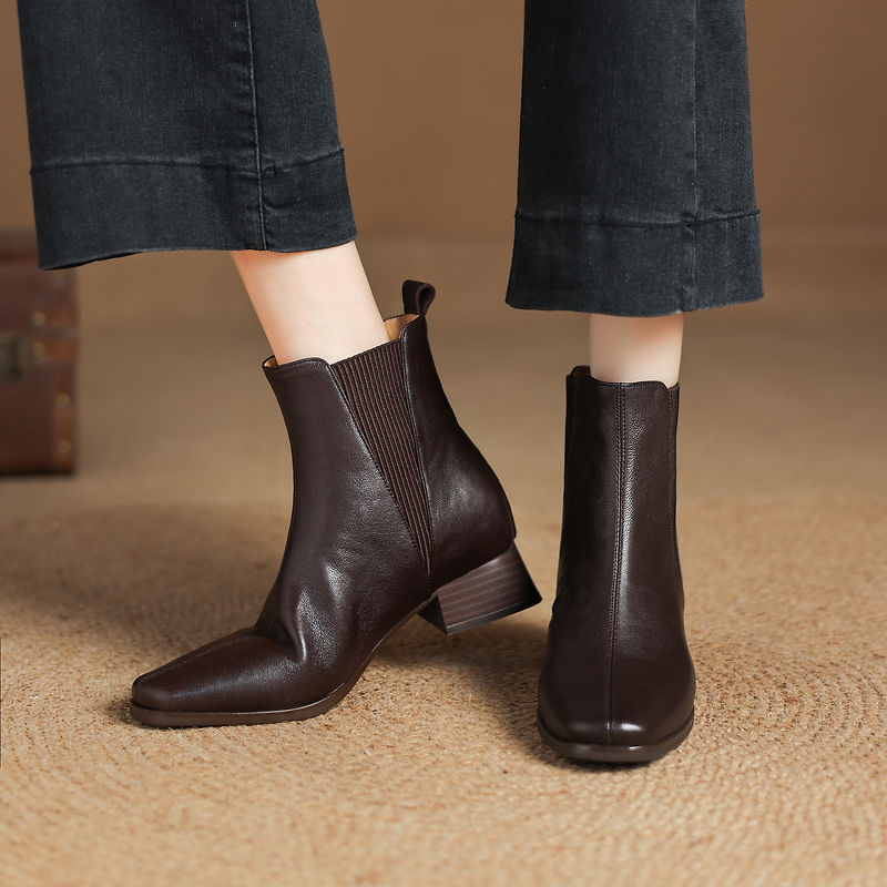 NEW Autumn Women Boots Genuine - Leather Work Women Shoes review and price