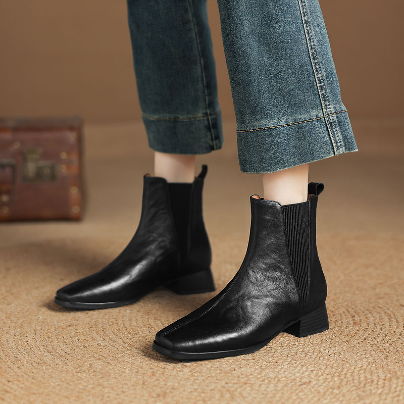 NEW Autumn Women Boots Genuine - Leather Work Women Shoes review and price