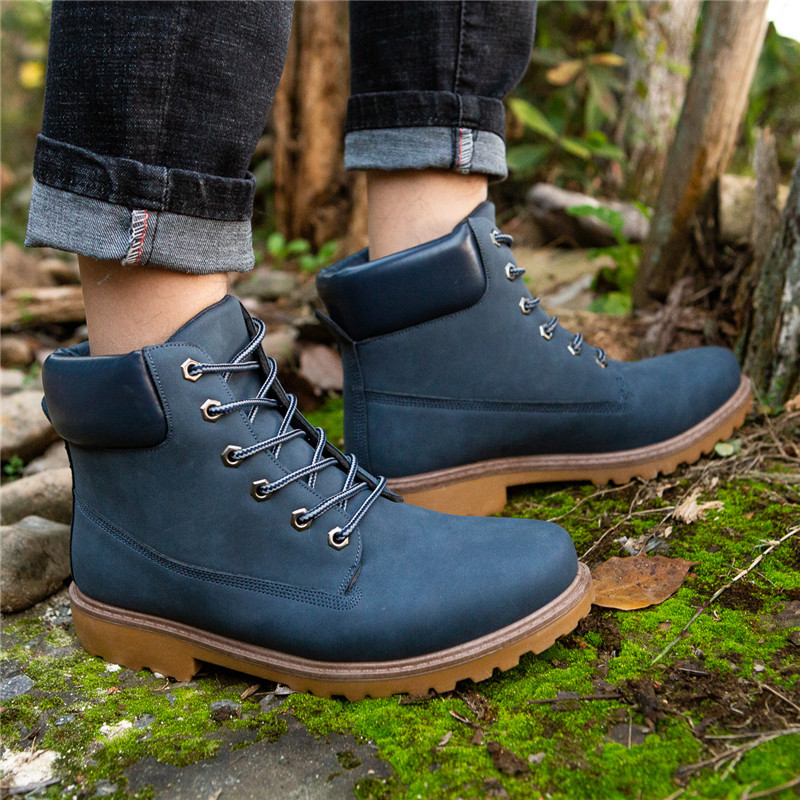Women's Platform Boots Round T - Leather Work Women Shoes review and price